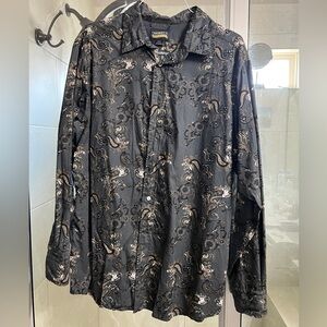 Cremeux Premium Denim Paisley Shirt